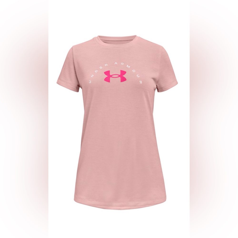 Youth Girls Under Armour Twist Arch Logo Tech Tee